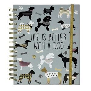 Chasing Baxter Gray "Life is Better with a Dog" Spiral  Notebook Journal